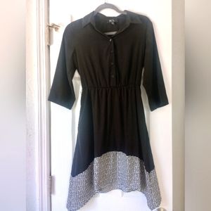 BCX black dress with 3/4 sleeves XS